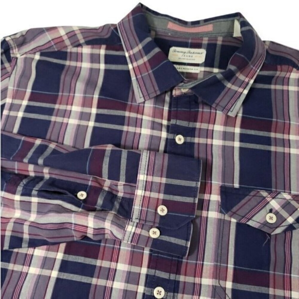 Tommy Bahama Jeans Island Crafted Modern Fit X-Large Long Sleeve Plaid Shirt